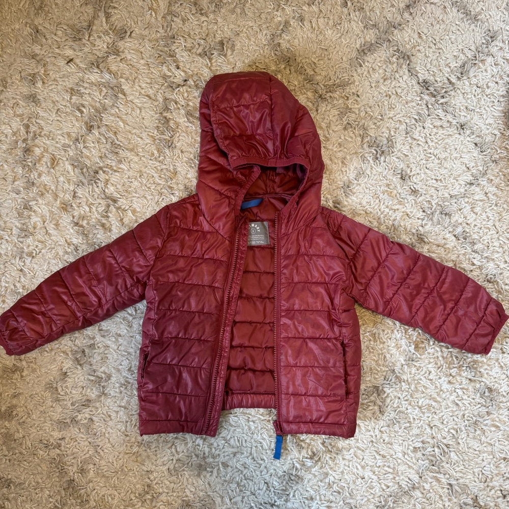 Primary Lightweight Puffer Jacket in Raspberry